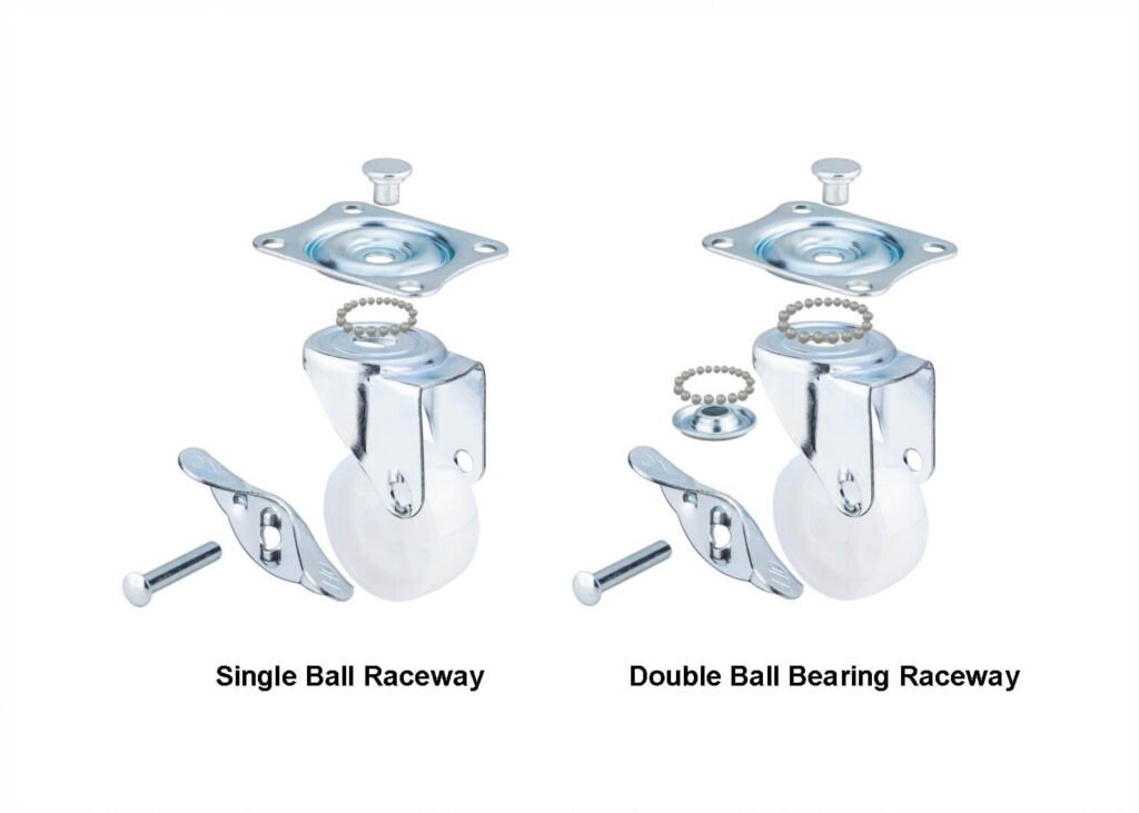 01 Series White PP caster