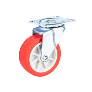 02-Red-PVC-Caster-Swivel
