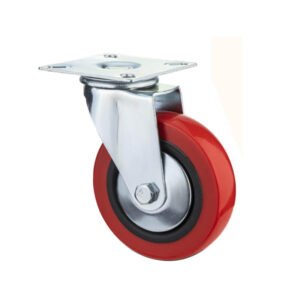03-Red-PVC-Caster-Swivel