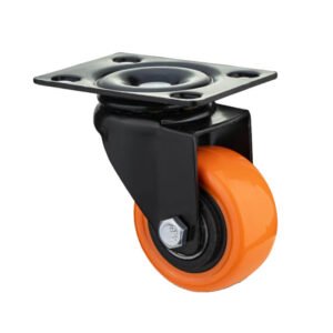 08S-Orange-PVC-Caster-Swivel