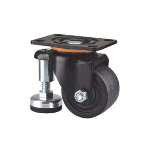 13-Black-PA-Swivle-Leveling Plate Caster