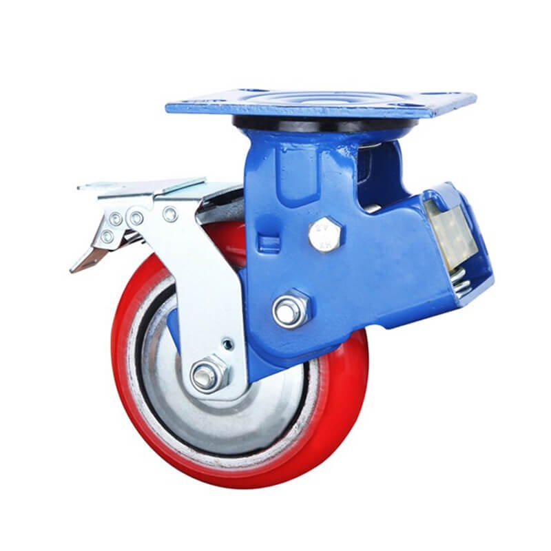 Shock-abosorbing Caster-Brake-Iron PU