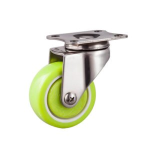 18-SS-Green-PU-Light-Duty-Caster-Swivel