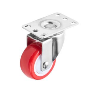 19-SS-Red-PU-Medium-Duty-Caster-Swivel