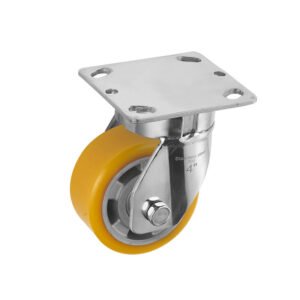 21-Kingpinless-Yellow-Alu-Core-PU-Caster-Swivel-4in