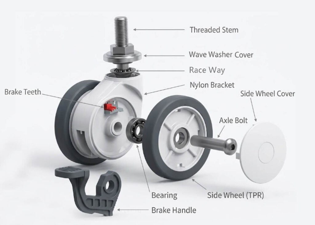 M01 Seires Medical Caster