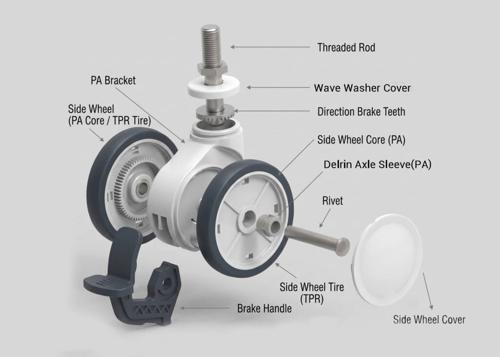 M03 Seires Medical MRI Caster